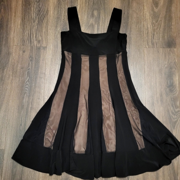 Frank Lyman Design Dresses & Skirts - FRANK LYMAN Sheer Stripe Black Dress Size 10